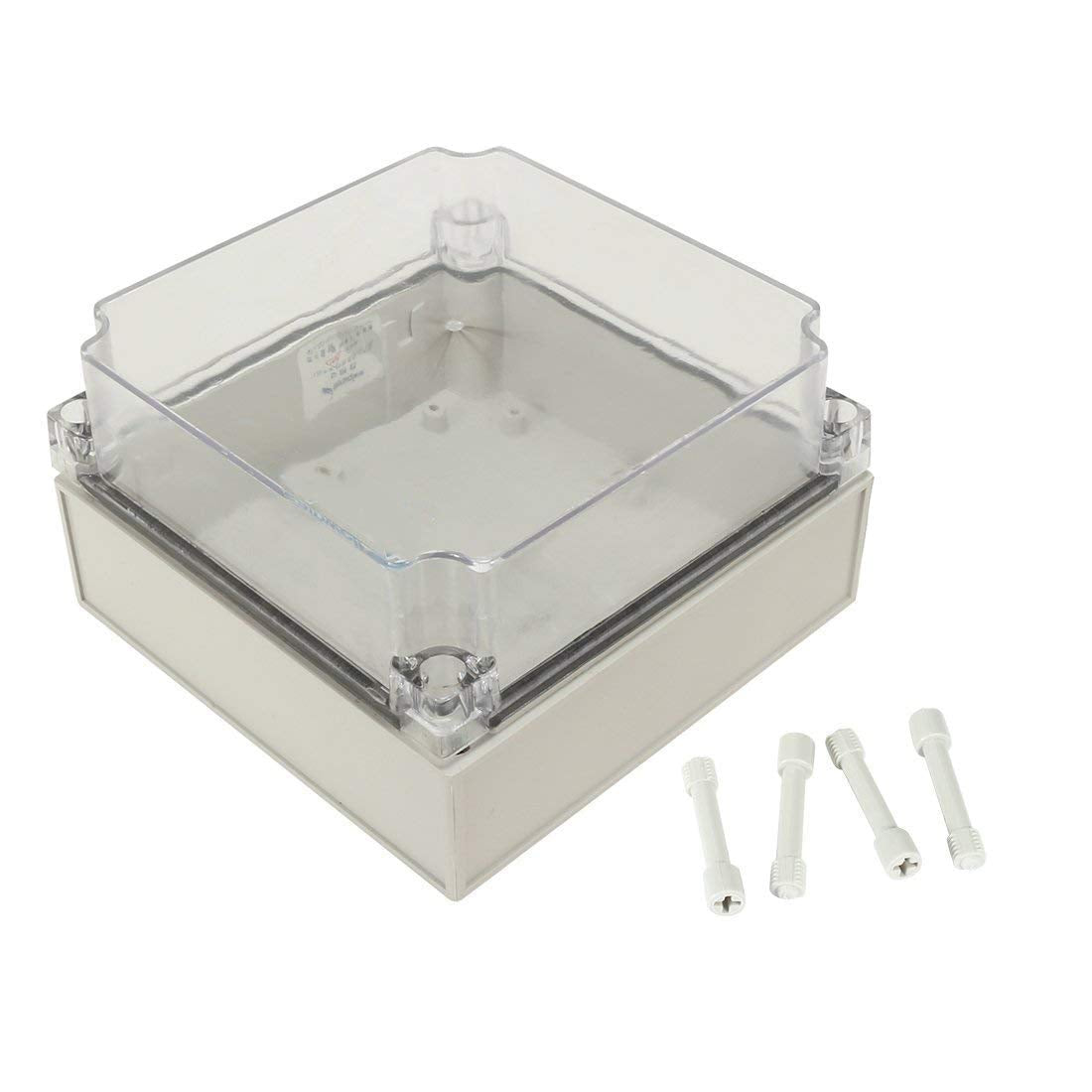 JAMPS 180x180x100mm Clear Cover TRANSPARENT Junction Box IP66 Waterproof Project Case Enclosure PC Transparent Cover (7.09 x 7.09 x 3.94 inches)