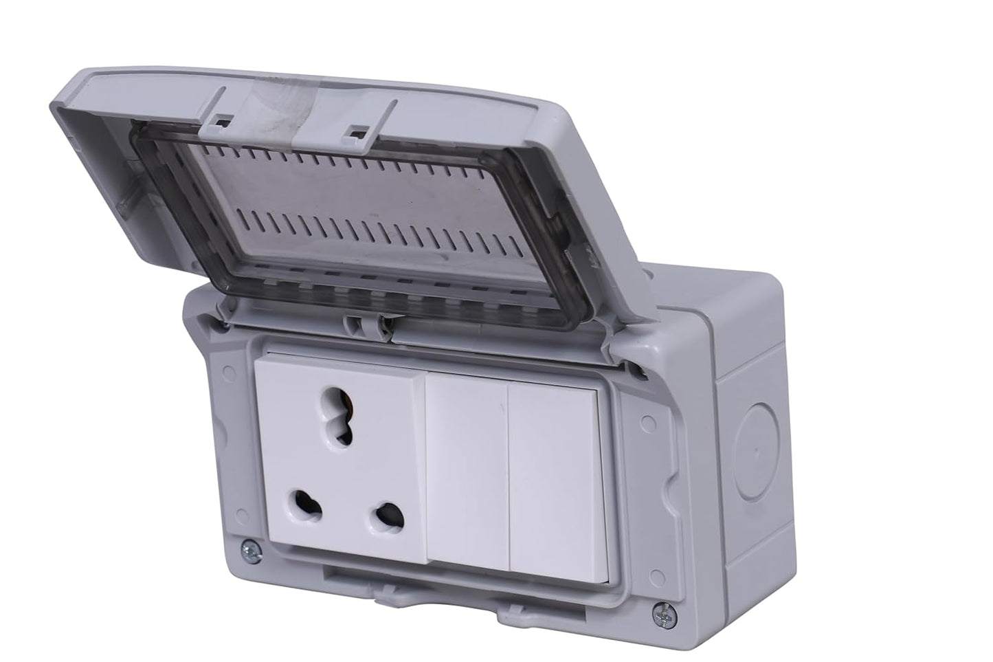 Legrand Plexo Box 4 Module Waterproof Enclosure with 1 16A Socket and 2 16A Switch |Combi Box|