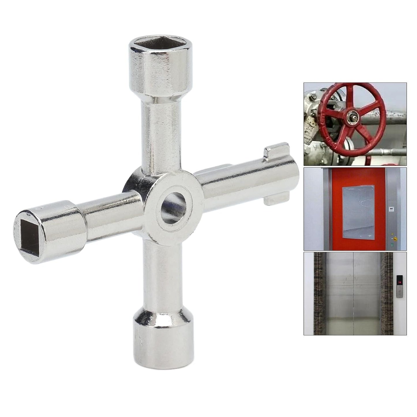 4 Way Utility Key Round End And Fixed Square, 120 X 119 mm