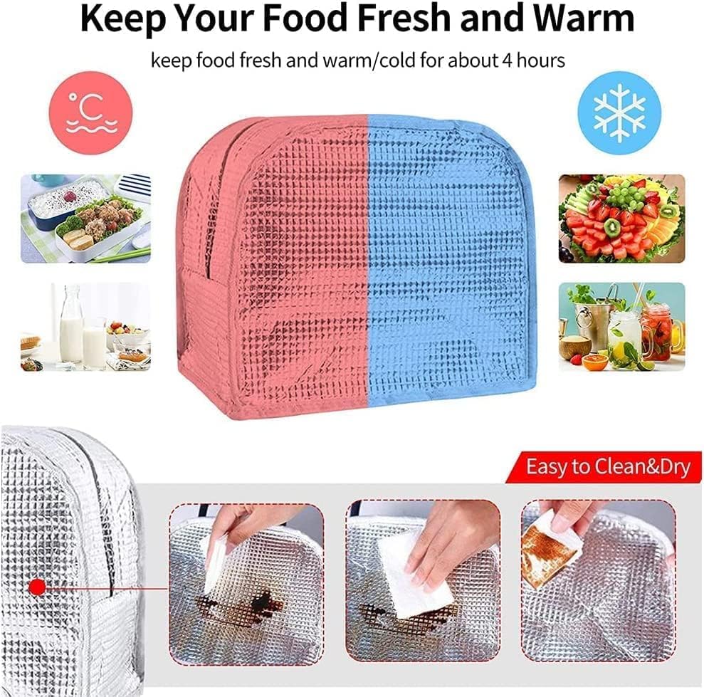 JAMPS Milton Insulated Lunch Bag, Waterproof Leakproof Design, BPA-Free Aluminium Foil Lining (Grey+Blue)
