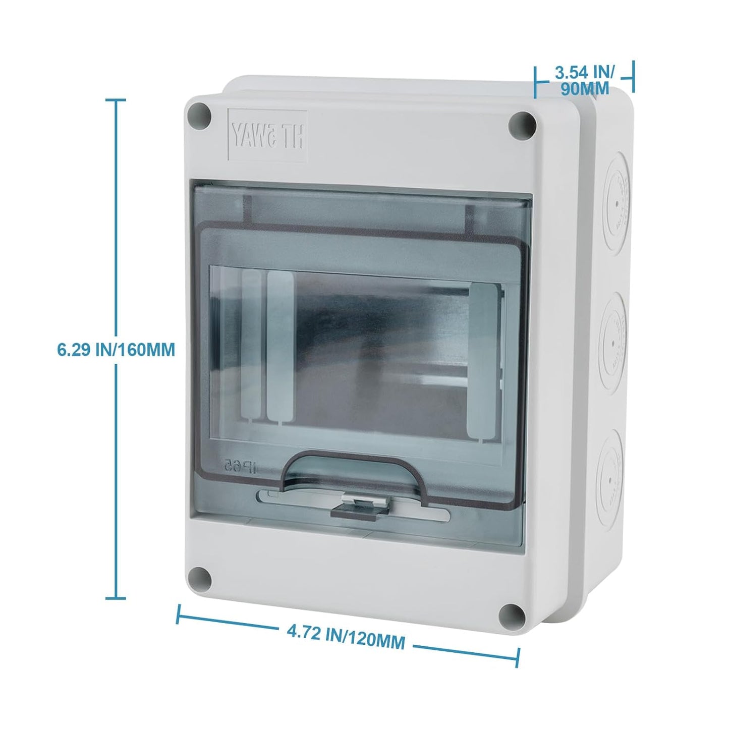 4Pole Pvc MCB box with Cover Weatherproof IP65 Rated Heavy Quality