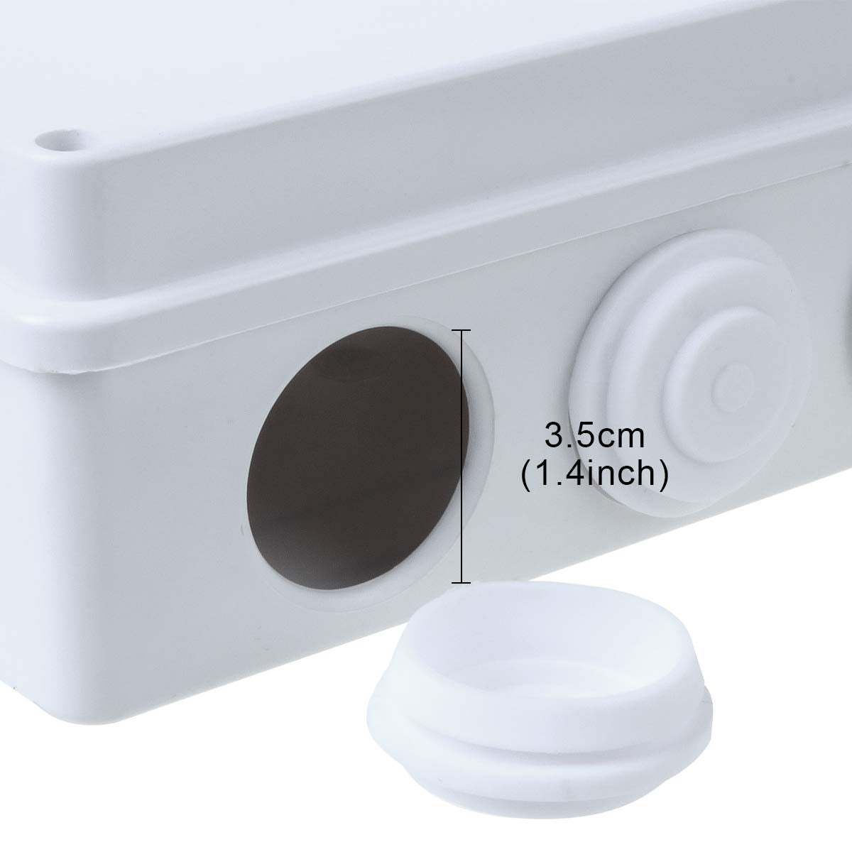 YXQ 200x155x80mm Electrical Junction Box w Holes IP65 Waterproof Dustproof Universal Electric Project Enclosure (7.9 x 6.1 x 3.1inches)