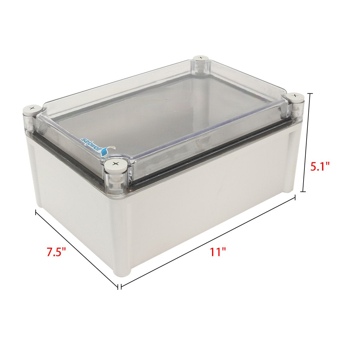 JAMPS 11"x7.5"x5.1"(280mmx190mmx130mm) ABS Transparent Junction Box