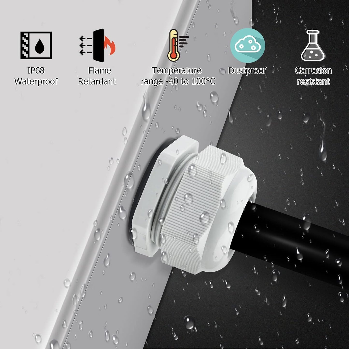 Jainson M20 Cable Gland, for Outdoor Garden Control Box Junction Box (100 pc)