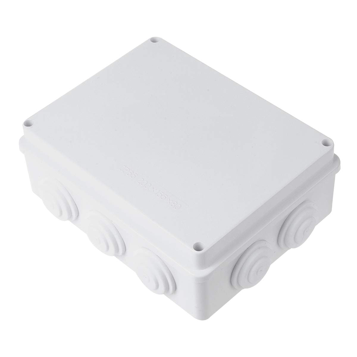 YXQ 200x155x80mm Electrical Junction Box w Holes IP65 Waterproof Dustproof Universal Electric Project Enclosure (7.9 x 6.1 x 3.1inches)