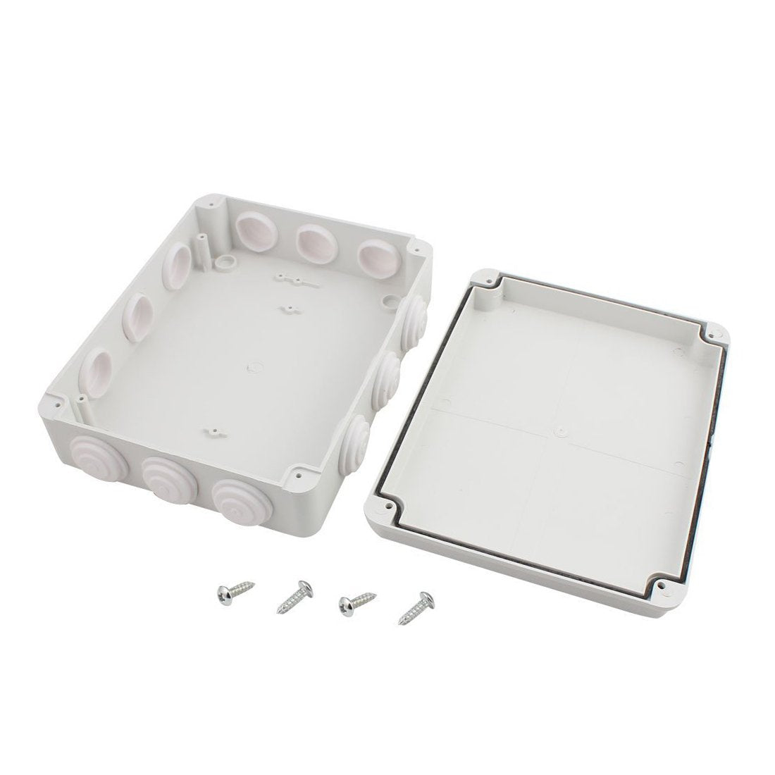 Tosun 255mmx200mmx80mm IP65 Waterproof Junction Box Electric Project Case Enclosure with Holes(10" x 7.9" x 3.1")
