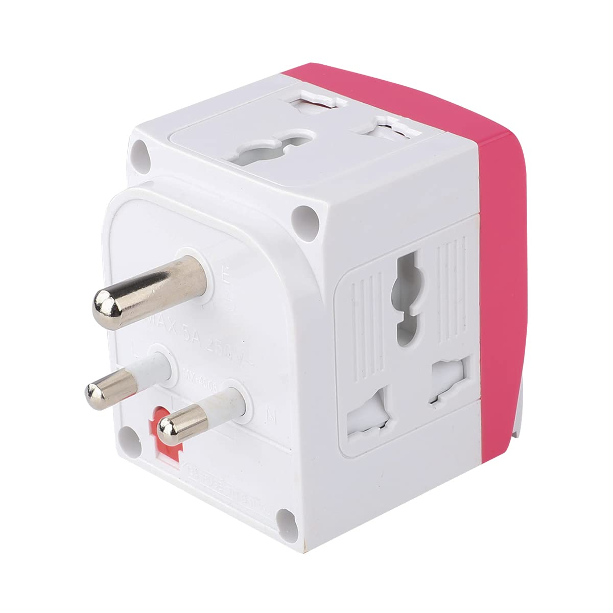 MX -4006 3 PIN 3 Way Universal Multi Plug with Individual Switch (Multicolour)