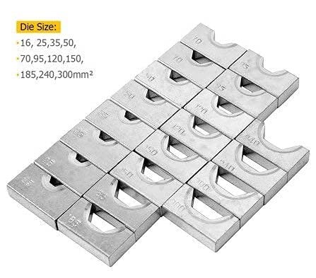 JAMPS Jigo16 Ton Manual Hydraulic Cable Crimping Plier Tool Kit (16-300 mm, 2 11 Die)