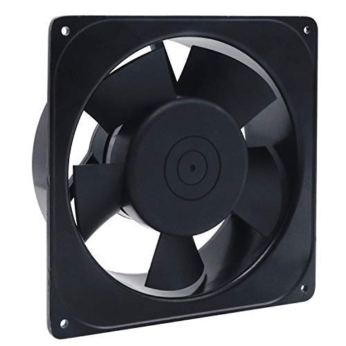 CONTROL jigo fan Aluminum Round and Square Tally 37 Watts Exhaust Fan, 6-inch, Black