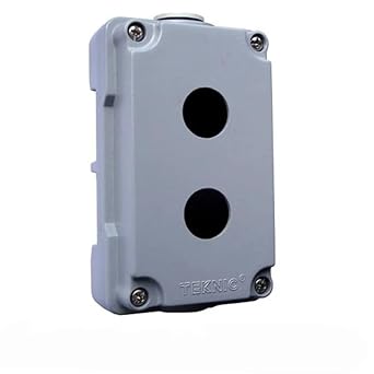 TEKNIC Metallic Series Control Station Enclosure, Die Cast, Extra Height, Grey (2 WAY)