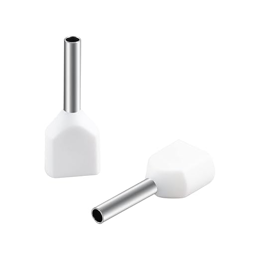 JAMPS Twin Wire Ferrules, Insulated Electrical End Lugs (1000, 0.5mm²)