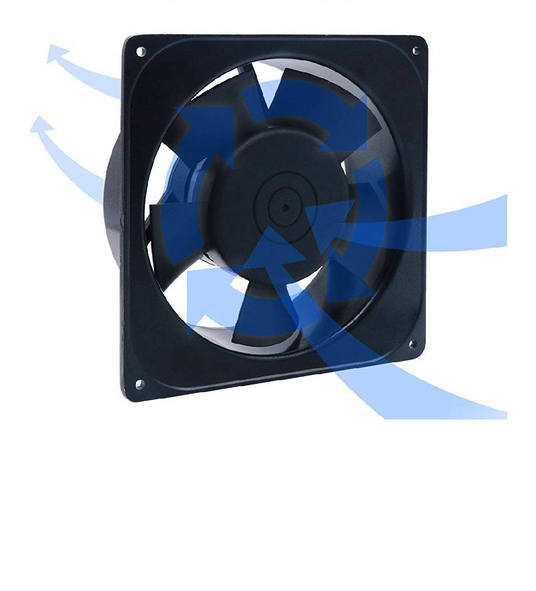 CONTROL jigo fan Aluminum Round and Square Tally 37 Watts Exhaust Fan, 6-inch, Black