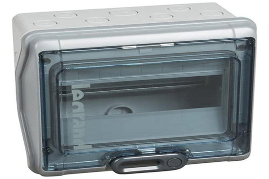 Legrand 8 Module Ekinoxe Plexo Box, IP65 Waterproof, Grey, Polystyrene, Main Product Only