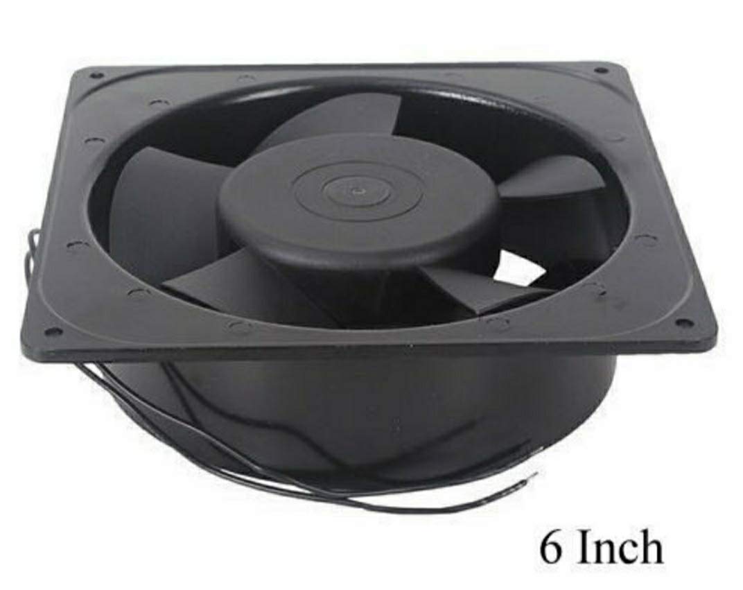 CONTROL jigo fan Aluminum Round and Square Tally 37 Watts Exhaust Fan, 6-inch, Black