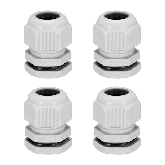 JAINSON 10Pcs M25 Plastic Cable Gland Waterproof Connector for 9mm-17mm Dia Wires
