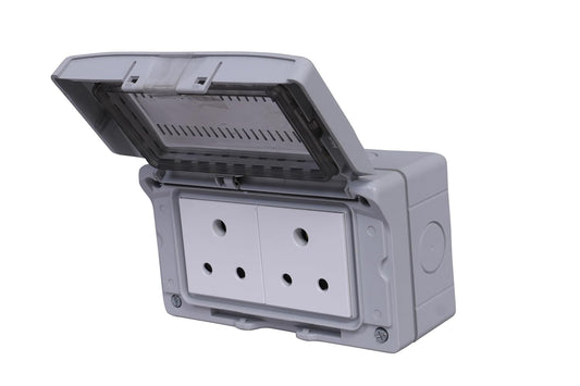 Legrand Plexo Box 4 Module Waterproof Enclosure with 1 6A Socket and 2 6A Switch |Combi Box|