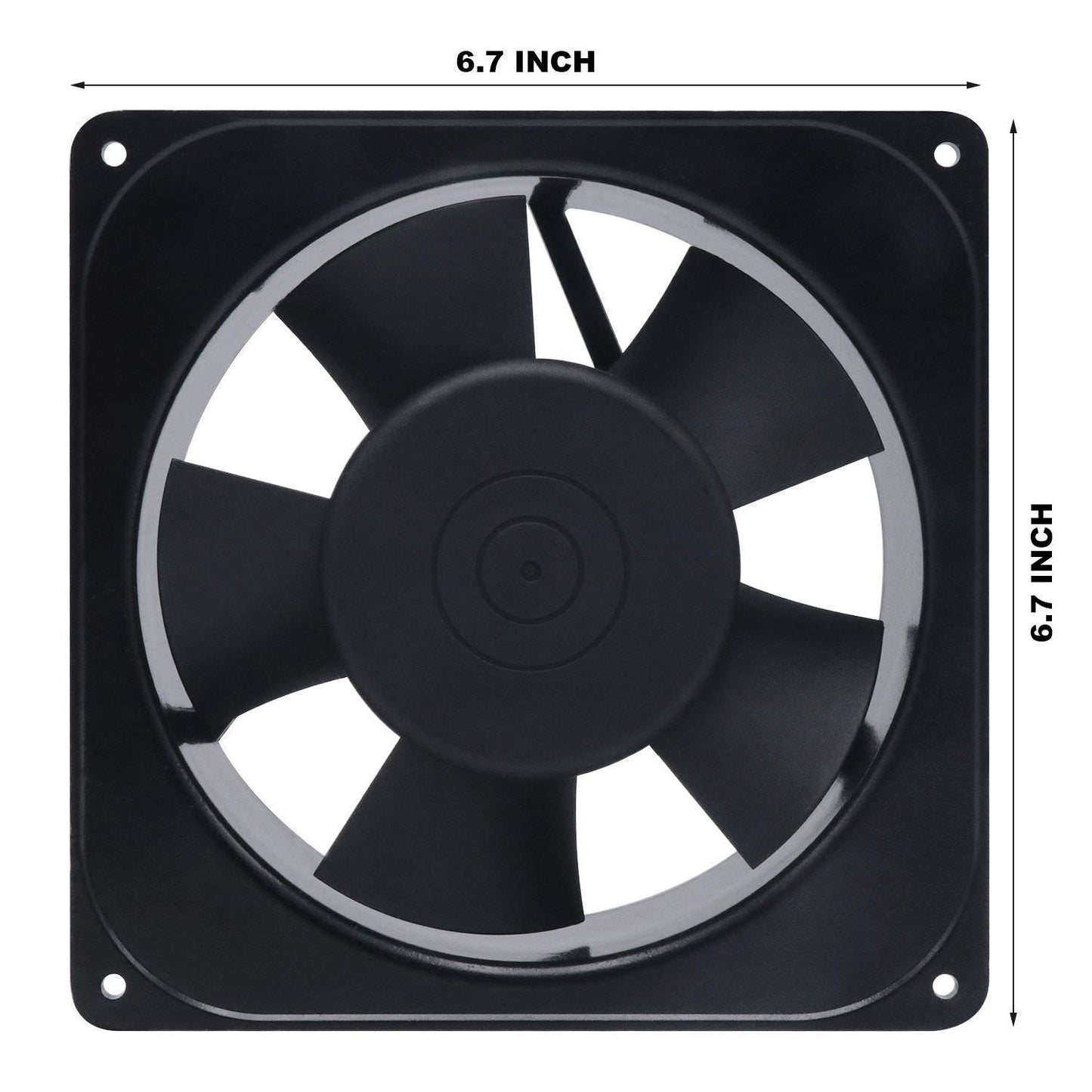 CONTROL jigo fan Aluminum Round and Square Tally 37 Watts Exhaust Fan, 6-inch, Black