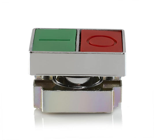 Double-Headed Non-Illuminated Flush Electronic Switch, Red and Green, TEKNIC 2ATF3F4IO