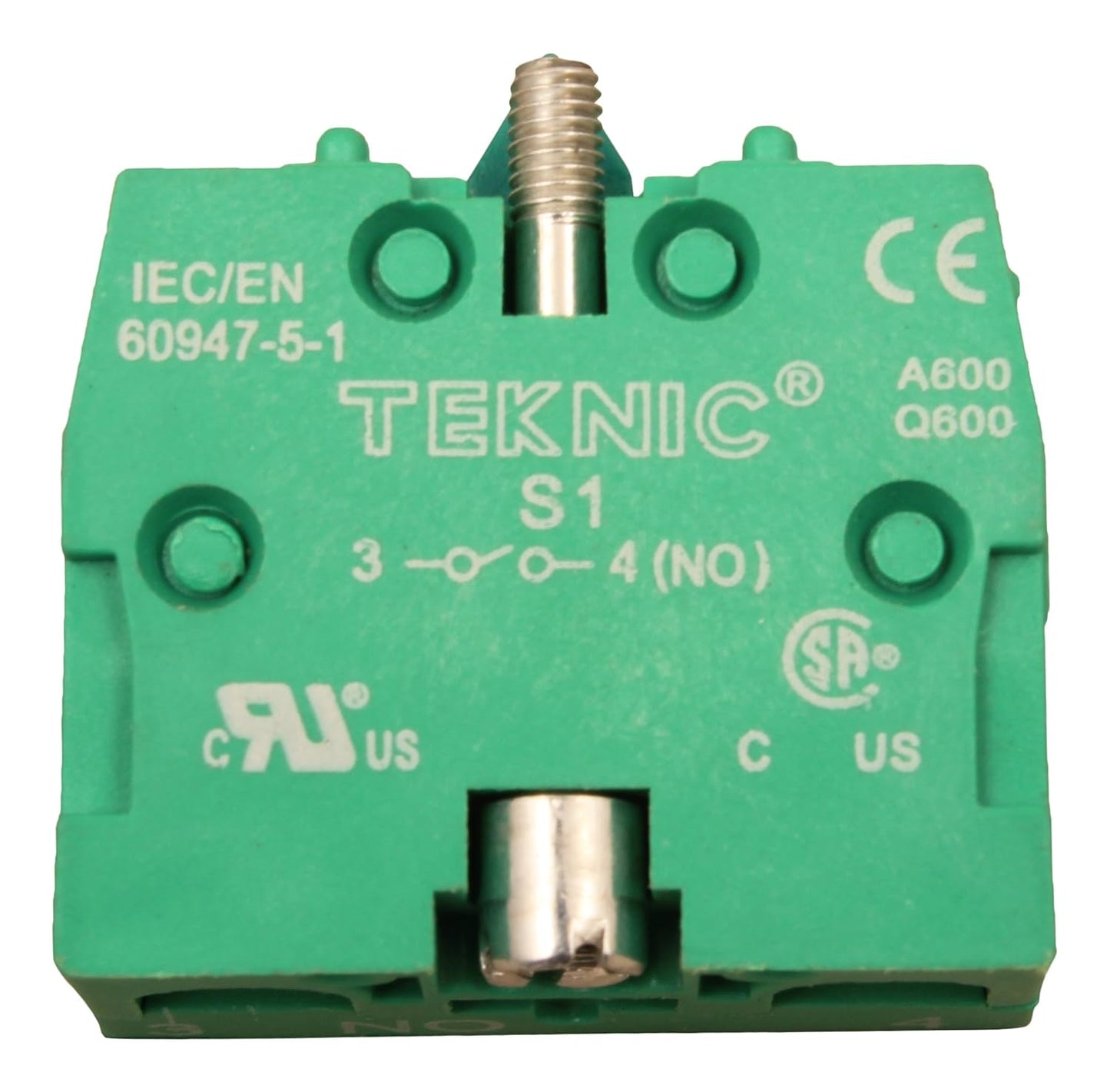 Teknic IEC/EN Auxiliary Block (Green)