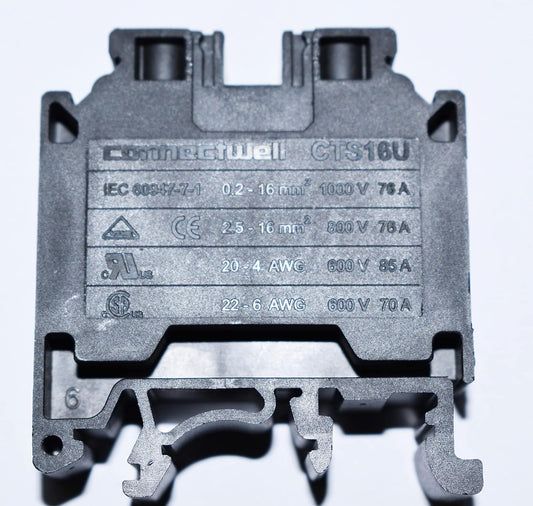 CONNECTWELL CONNECTOR CTS16U BLACK (10)