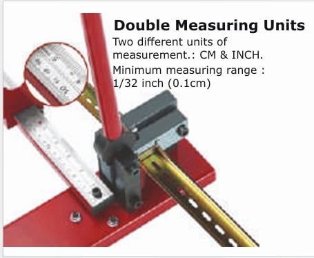 JAINSON JDRC Din Rail Cutter Tool Double Groove w/ 50CM Ruler for Cutting Slotted Aluminium, Steel Din Rail 35mm Width, 7.5mm Height