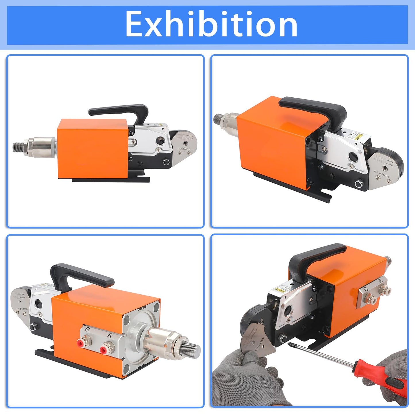 JAINSON VAAYU CHAKRA 6 Pneumatic Crimping Tool Air Powered Wire Machine Up To Crimper Plier Terminals 1.3T Powerful Output 0.5-0.7Mpa 6Feet Hose Fit Ferrule Awg28-7 AM 6-4 0.08-10mm²