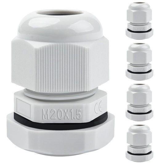 Jainson M20 Cable Gland, for Outdoor Garden Control Box Junction Box (100 pc)