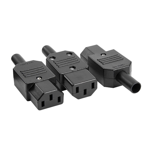 MX 1655 10A Female 3 Terminals IEC320 C13 Power Adapter Connector (3 PCS)