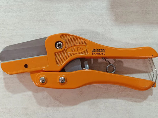 JAINSON SHARK-60 Metal Body PVC Duct Cutter Tool - 2.36" Inch Blade Length – Lightweight, Rubber Handles, Spring-Loaded, PVC Wire Duct Compatible